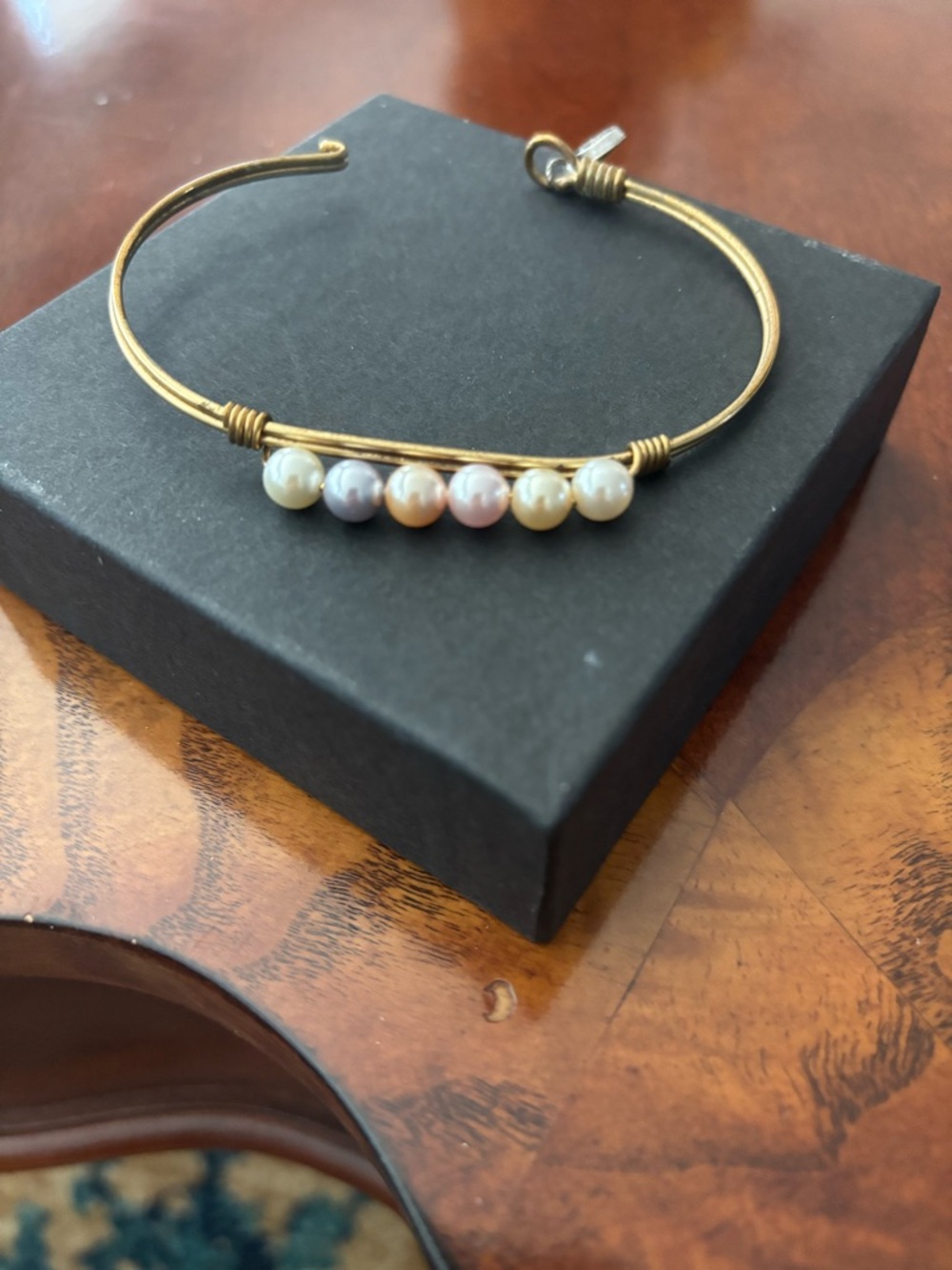 Luca + Danni Gold Multi-Color Pearl Bead Cuff Bracelet